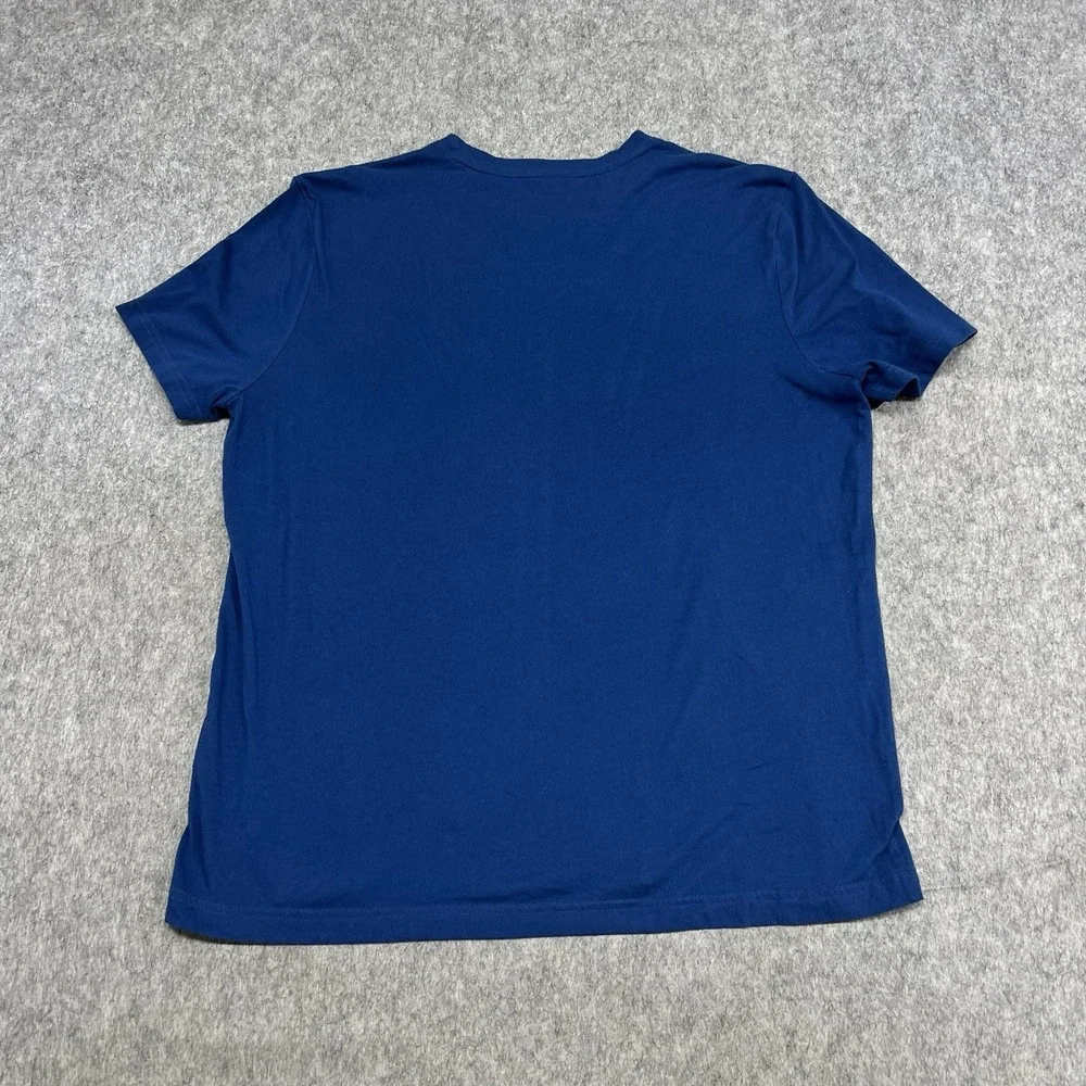 Banana Republic Shirt Mens XL Blue Crew Neck Neapolitan Slice Pizza Casual Tee‎